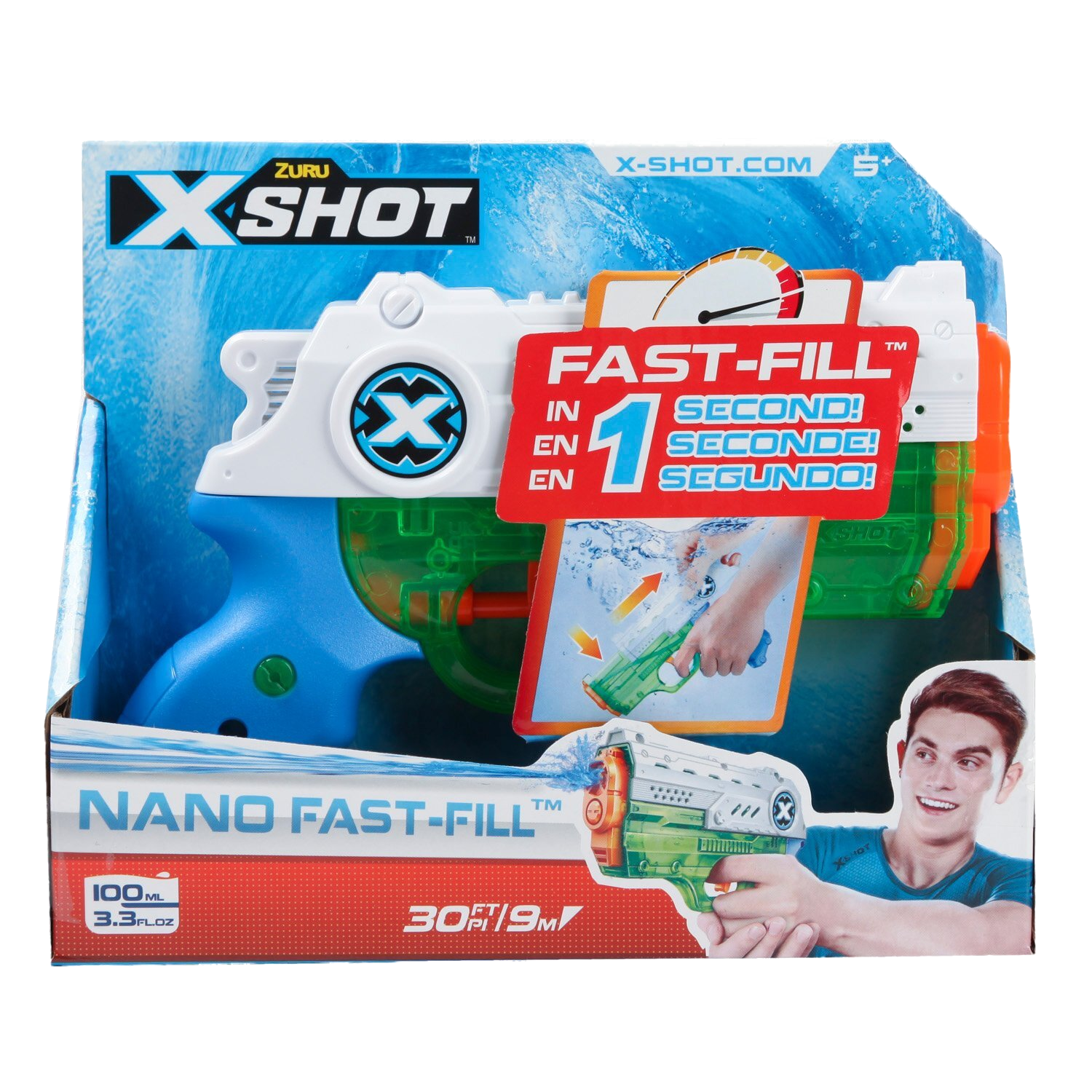 Водный пистолет бластер ZURU XShot Water ФастФилл Нано ✨